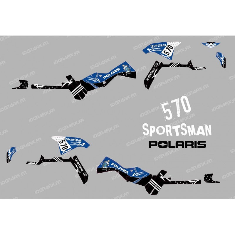 Kit de decoració Carrer Sèrie (Blau) de la Llum - IDgrafix - Polaris 570 Esportista -idgrafix