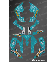 Vollständiges Dekorationsset „Flowers Edition“ (Blau) – IDgrafix – Can Am Renegade – Idgrafix
