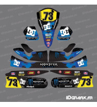 100 % personalisiertes Monster-Deko-Set (blau) für TonyKart M4 Karting – Idgrafix