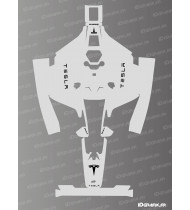 Tesla Edition Sticker (Grey) - Mammotion LUBA 2 Lawnmower Robot - Idgrafix