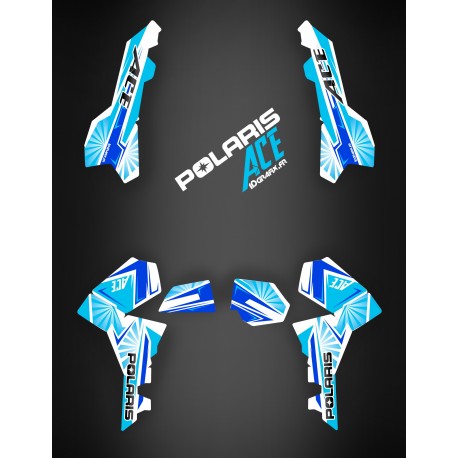 Kit de decoración de Japón de carreras Azul - IDgrafix - Polaris Sportsman ACE