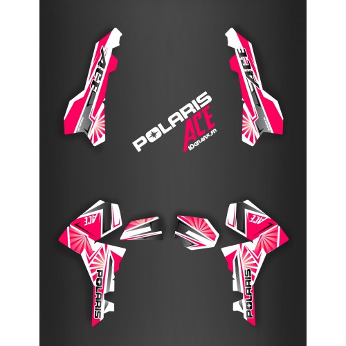 Kit de decoración de Japón de carreras de color Rosa - IDgrafix - Polaris Sportsman ACE -idgrafix