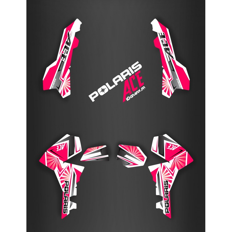 Kit decorazione Giappone da corsa Rosa - IDgrafix - Polaris Sportsman ACE -idgrafix
