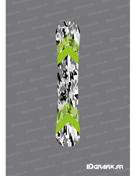 Stickers Camo Edition (Gris/Vert) pour Snowboard -  Idgrafix Stickers Camo Edition (Gris/Vert) pour Snowboard -  Idgrafix