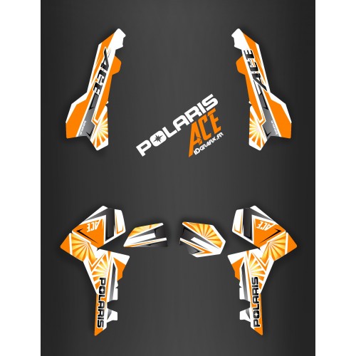 Kit dekor Japan racing Orange - IDgrafix - Polaris Sportsman ACE