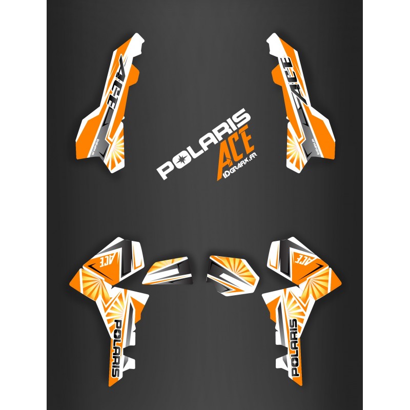 Kit dekor Japan racing Orange - IDgrafix - Polaris Sportsman ACE -idgrafix