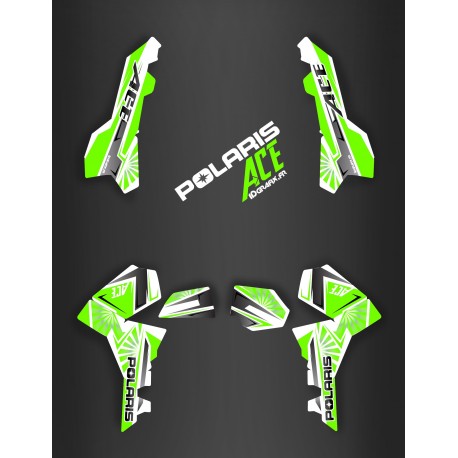Kit de decoración de Japón racing Green - IDgrafix - Polaris Sportsman ACE