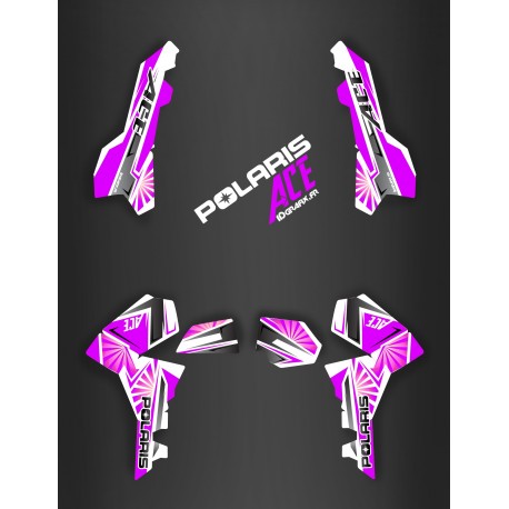 Kit de decoración de Japón de carreras de color Púrpura - IDgrafix - Polaris Sportsman ACE