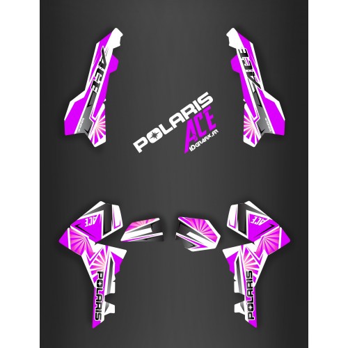 Kit de decoración de Japón de carreras de color Púrpura - IDgrafix - Polaris Sportsman ACE -idgrafix