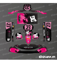 Deko-Set „Monster Edition“ (Pink) für Karting Tony Kart M6 – Idgrafix