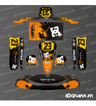Deko-Set Monster Edition (Orange) für Karting Tony Kart M6 – Idgrafix