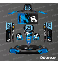 Monster Edition-Deko-Set (blau) für Kart Tony Kart M6 – Idgrafix
