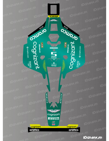 Pegatina Aston Martin F1 Edition - Robot cortacésped Mammotion LUBA 2 X - Idgrafix