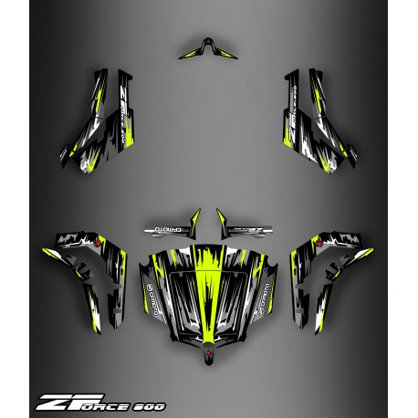 Kit dekor Black/Yellow Edition-FULL - Idgrafix - CF Moto ZForce