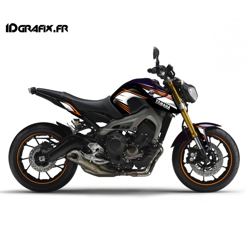 Kit dekor Racing-orange - Yamaha MT-09 (bis 2016) -idgrafix