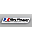 Lot 2 Stickers Racing Nom Pilote  (long 12cm)