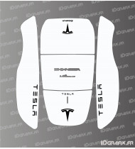 Adhesivo de edición Tesla (blanco) - Cortadora de césped robótica Honda Miimo HRM 1000-1500-2500 - Idgrafix