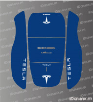 Adhesivo de edición Tesla (azul) - Cortacésped robot Honda Miimo HRM 1000-1500-2500 - Idgrafix