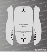 Adhesivo de edición Tesla (gris) - Cortadora de césped robótica Honda Miimo HRM 1000-1500-2500 - Idgrafix