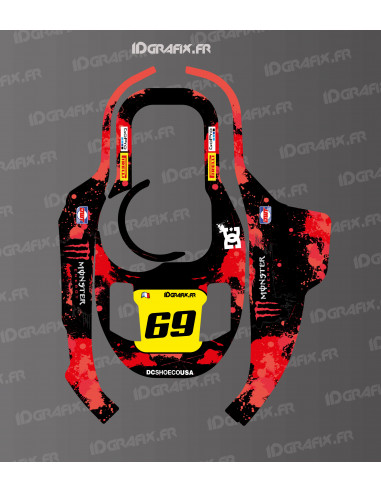 Sticker Monster Edition (Rosso) - Rasaerba robotizzato KRESS KR 120E / KR 121E / KR 122E - Idgrafix