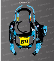 Sticker Monster Edition (blu) - Robot tagliaerba KRESS KR 120E / KR 121E / KR 122E - Idgrafix