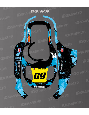 Sticker Monster Edition (Blu) - Rasaerba robotizzato KRESS KR 120E / KR 121E / KR 122E - Idgrafix