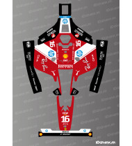 F1 Scuderia Leclerc Edition Aufkleber - Mammotion LUBA 2 Rasenmäherroboter - Idgrafix