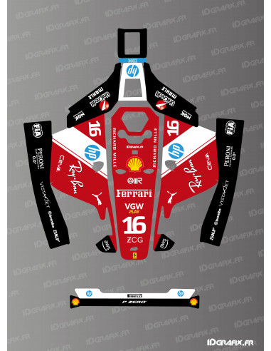 Pegatina de la edición F1 de la Scuderia Leclerc - Robot cortacésped Mammotion LUBA 1 - Idgrafix