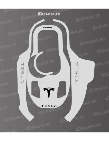 Adesivo Tesla Edition (grigio) - Rasaerba robotizzato KRESS KR 120E / KR 121E / KR 122E - Idgrafix