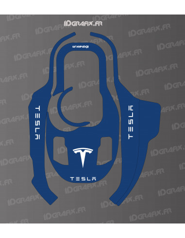 Adesivo Tesla Edition (blu) - Rasaerba robotizzato KRESS KR 120E / KR 121E / KR 122E - Idgrafix