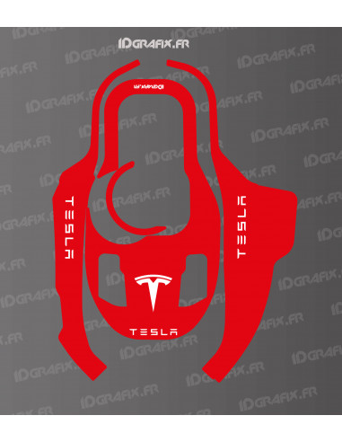 Adesivo Tesla Edition (rosso) - Rasaerba robotizzato KRESS KR 120E / KR 121E / KR 122E - Idgrafix
