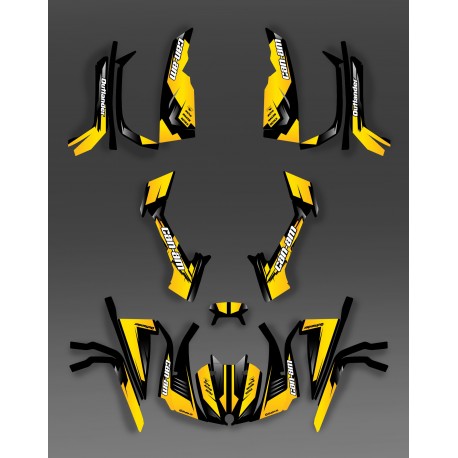 Kit décoration Full Wasp (Jaune) - IDgrafix - Can Am série L Outlander