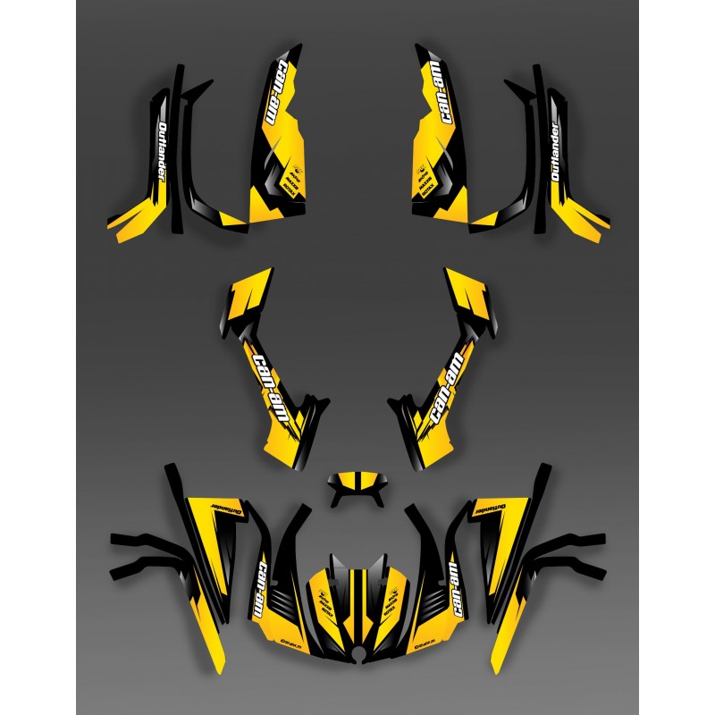 Kit dekor Full Wasp (Gelb) - IDgrafix - Can-Am L-serie Outlander -idgrafix