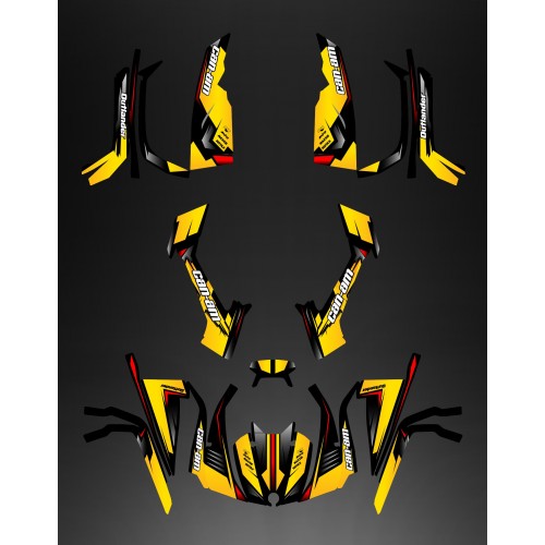 Kit dekor Full Wasp (Gelb/Rot) - IDgrafix - Can-Am L-serie Outlander