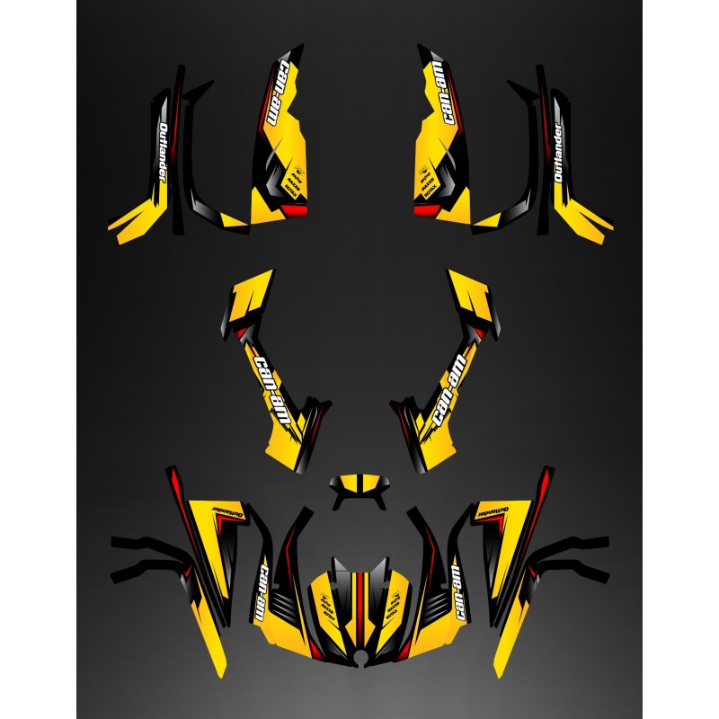Kit dekor Full Wasp (Gelb/Rot) - IDgrafix - Can-Am L-serie Outlander -idgrafix