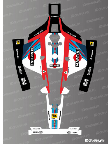F1 Martini Alfa Edition Aufkleber - Mammotion LUBA 2 Rasenmäherroboter - Idgrafix