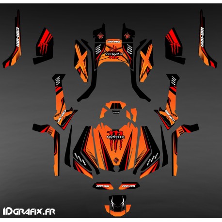Kit décoration Monster Edition (orange) - IDgrafix - Can Am Outlander