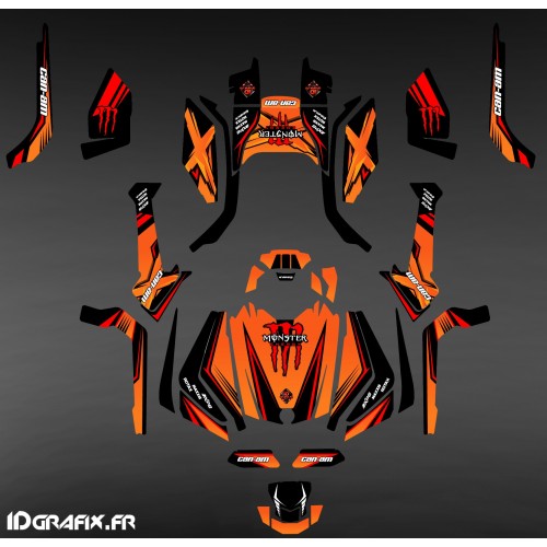 Kit dekor Monster Edition (orange) - IDgrafix - Can Am Outlander