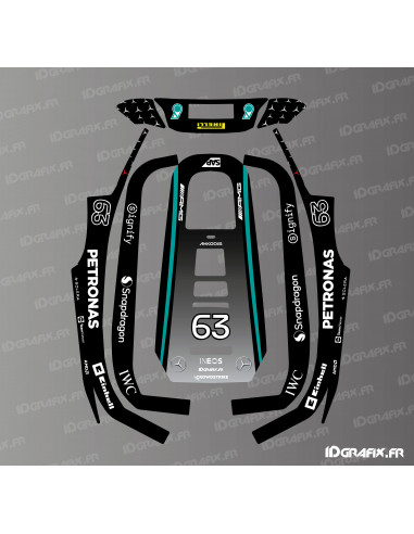 Mercedes F1 Edition Russell Aufkleber - ECOVACS Goat A1600 RTK Mähroboter - Idgrafix