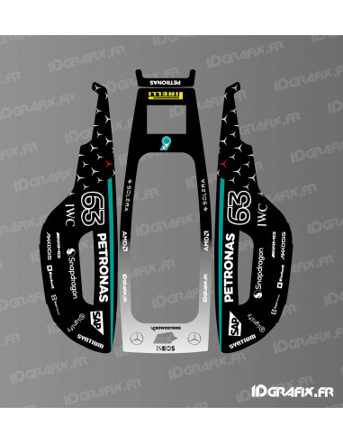 Adesivo Mercedes F1 Edition Russell - Mammotion YUKA Mini Robot Tosaerba - Idgrafix