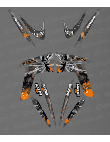 Kit décoration Survivor (Orange) - IDgrafix - Kymco 400/450 Maxxer -  Idgrafix