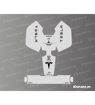 Tesla Edition Aufkleber (Grau) – Mammotion LUBA Mini-Mähroboter – Idgrafix