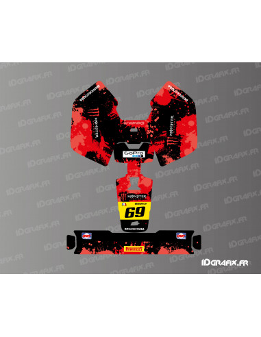 Adesivo Monster Edition (rosso) - Mini robot rasaerba Mammotion LUBA - Idgrafix