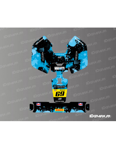 Monster Edition Sticker (Blue) - Mammotion LUBA Mini Robotic Lawnmower - Idgrafix