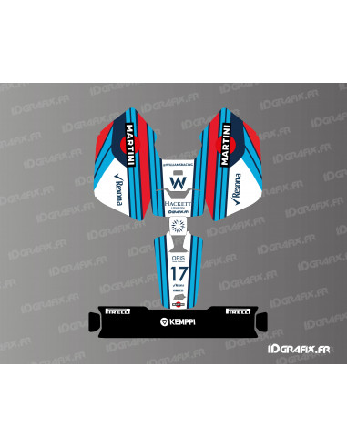 Pegatina Martini Edición F1 - Minicortacésped robot Mammotion LUBA - Idgrafix