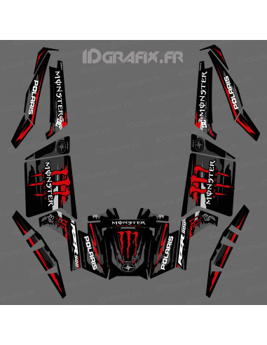 Kit de decoración Monster Red Edition 100 % personalizado - IDgrafix - Polaris RZR 900 XP - Idgrafix