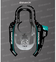 Pegatina Mercedes F1 Russell Edition - Robot cortacésped KRESS KR 120E / KR 121E / KR 122E - Idgrafix