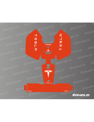 Pegatina Edición Tesla (roja) - Cortacésped robótico Mammotion LUBA Mini - Idgrafix