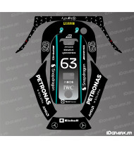Aufkleber Mercedes F1 Edition (Russell) - ECOVACS G1-800 / G1-2000 Mähroboter - Idgrafix