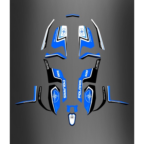 Kit décoration Polaris Racing Blue - IDgrafix - Polaris 500 Scrambler (après 2012)-idgrafix